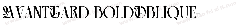AvantGard boldOblique字体转换